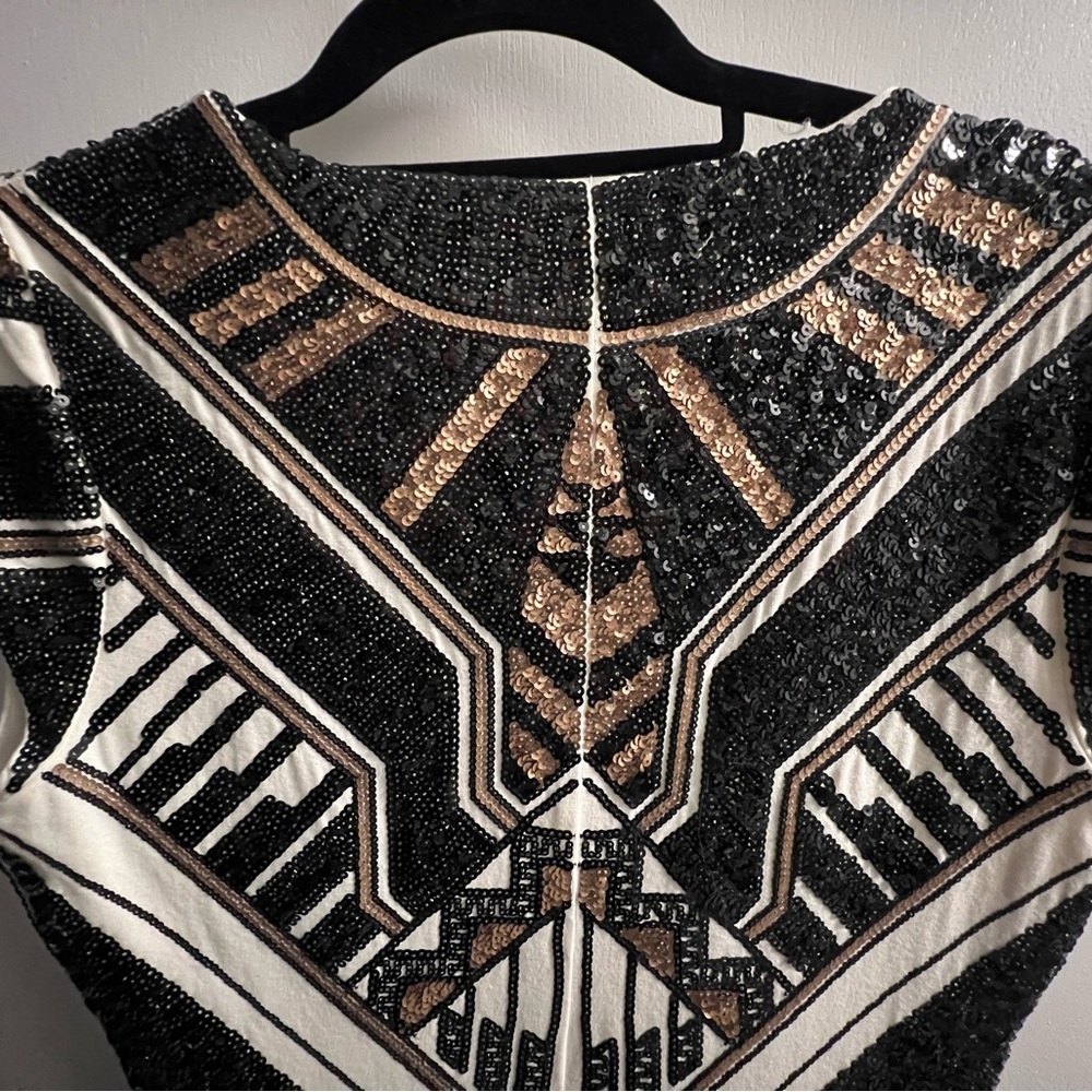 Express Stunning Aztec Sequin Women’s Medium Mini Dress - Picture 8 of 16
